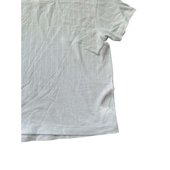 LULULEMON Womens White Workout Short Sleeve Top Size 8 - Picture 2 of 4